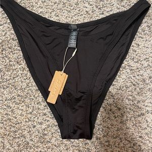SKIMS Black High Waisted Cheeky Bikini Bottoms